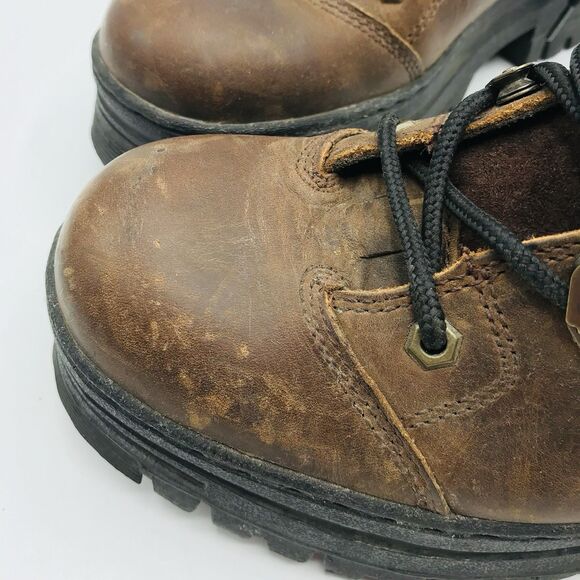 Caterpillar Work Boots Brown Leather Shoes Workwear Outdoor Hiking Mens 10 main image 12